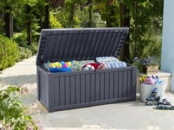 Keter Rockwood Opbergbox - 570L - 155x72,4x64,4cm - Grafiet -Optimaal Tuinmeubel Winkel 1200x900 18