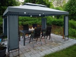 Casaria Paviljoen Lorca 3x3m - UV-bescherming 50+ Metaal - Antraciet 16 Casaria Paviljoen Lorca 3x3m - UV-bescherming 50+ Metaal - Antraciet -Optimaal Tuinmeubel Winkel 1200x900 22