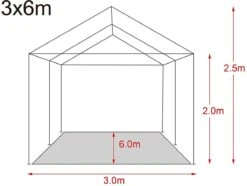 MaxxGarden Partytent - Paviljoen - 3x6m - Incl. Zijwanden - Waterdicht - Antraciet -Optimaal Tuinmeubel Winkel 1200x902 3