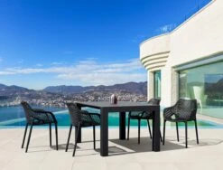 Air XL Stapelbare Tuinstoel Set Van 4 Stuks - Zwart 5 Air XL Stapelbare Tuinstoel Set Van 4 Stuks - Zwart -Optimaal Tuinmeubel Winkel 1200x913