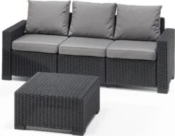 Allibert California Chaise Longue Loungeset - 3 A 4 Personen - Grafiet -Optimaal Tuinmeubel Winkel 1200x939 1