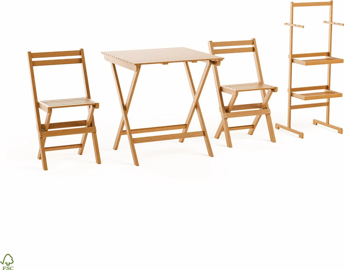 Bistro Set Hout Balkonset FSC – Patio Set Tuin – Houten Frans Tuinsetje – Kleine Tuinset – Complete Kleine Balkon Tafelset Met Gratis Bijzettafel – Hardhout FSC Balkonstoelen & Balkon Tafel - Tuintafel En Stoelen - Bistroset Van Hout – Balcony Set 1 Bistro Set Hout Balkonset FSC – Patio Set Tuin – Houten Frans Tuinsetje – Kleine Tuinset – Complete Kleine Balkon Tafelset Met Gratis Bijzettafel – Hardhout FSC Balkonstoelen & Balkon Tafel - Tuintafel En Stoelen - Bistroset Van Hout – Balcony Set