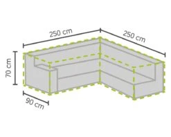 Weersbestendige Beschermhoes Voor Hoekbank | 250/90 X 250/90 X 70 Cm (L-vorm) - Tuinbank / L-Vorm -Waterdicht - Grijs -Optimaal Tuinmeubel Winkel 1200x960 10