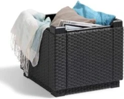 Allibert Opbergpoef Met Deksel - Opbergbox - Bijzettafel Buiten - Tafel - Tuintafel - Opberger -Optimaal Tuinmeubel Winkel 1200x964