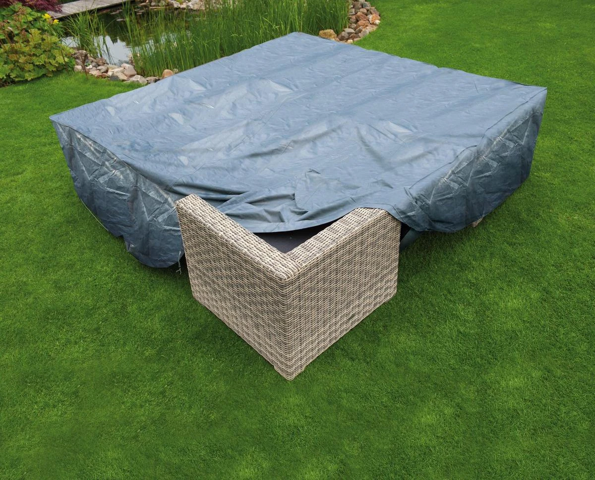 Nature - Tuinmeubelhoes - Beschermhoes Voor Loungeset - H70 X 250 X 250cm 2 Nature - Tuinmeubelhoes - Beschermhoes Voor Loungeset - H70 X 250 X 250cm - Afbeelding 2