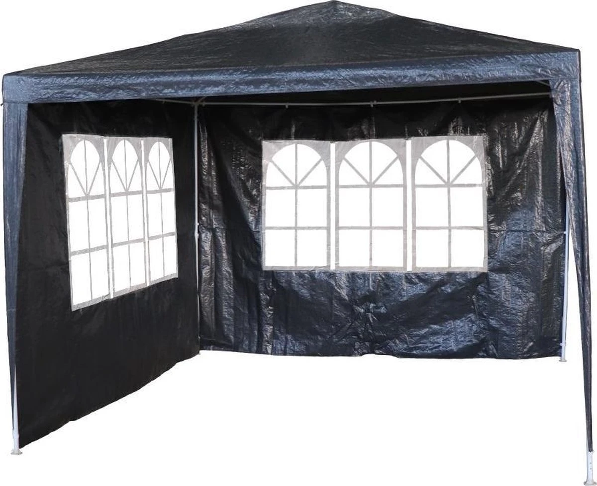 Garden Royal Partytent 3x3m Grijs Met 2 Zijwanden 1 Garden Royal Partytent 3x3m Grijs Met 2 Zijwanden