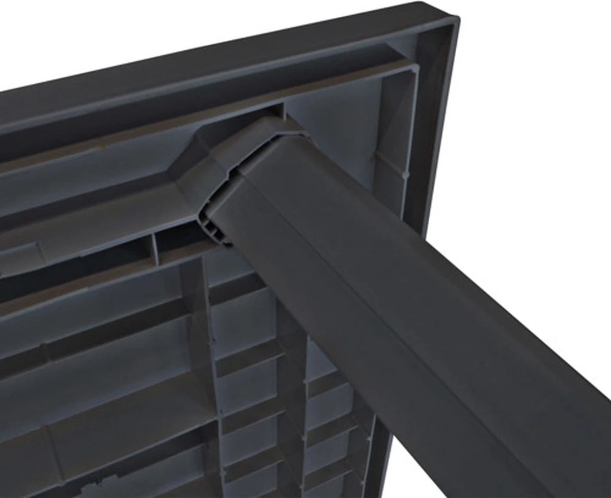 VidaXL Tuintafel 126x76x72 Cm Kunststof Antraciet 6 VidaXL Tuintafel 126x76x72 Cm Kunststof Antraciet - Afbeelding 6