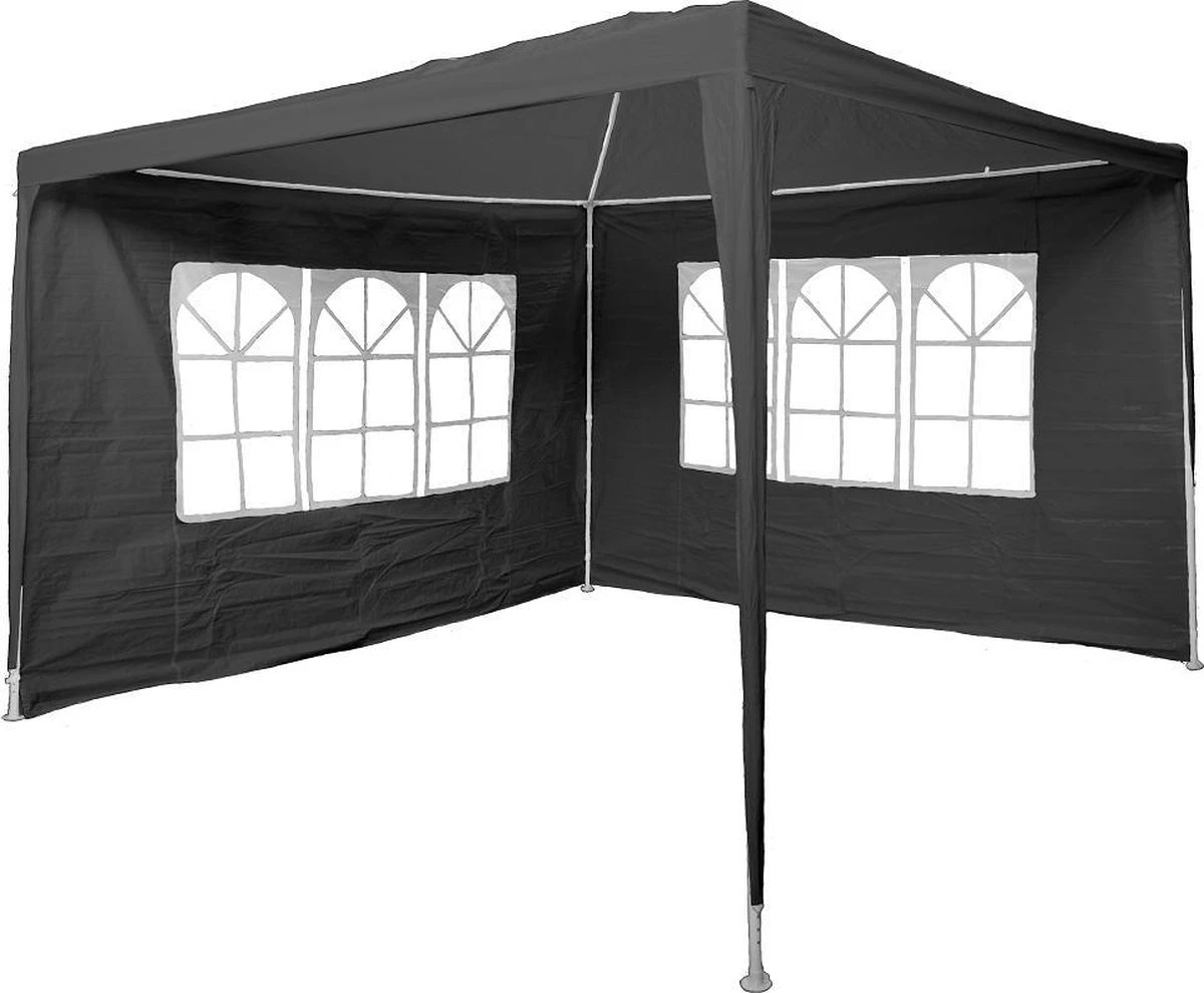Garden Royal Partytent 3x3m Grijs Met 2 Zijwanden 4 Garden Royal Partytent 3x3m Grijs Met 2 Zijwanden - Afbeelding 4