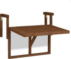 Relaxdays Balkontafel Inklapbaar - Klaptafel Balkon - Tafel Reling - Hangtafel Hout -Optimaal Tuinmeubel Winkel 1200x990 5