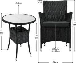 Polyrotan Balkonset - Bayamo - 3-delig - Zwart 16 Polyrotan Balkonset - Bayamo - 3-delig - Zwart -Optimaal Tuinmeubel Winkel 1200x993 3