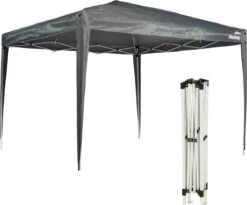 MaxxGarden Partytent - Paviljoen - 3x3 - Easy Up - Opvouwbaar - Waterdicht - Zwart -Optimaal Tuinmeubel Winkel 1200x995 3