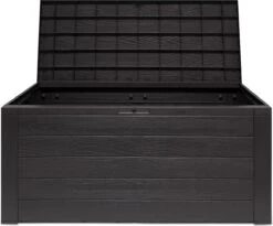 Merkloos Woody Tuin Opbergbox - 324 Liter 45x120x60 Cm - Tuinkussenbox - Antraciet/bruin -Optimaal Tuinmeubel Winkel 1200x996