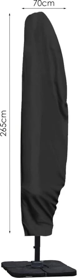 Parasolhoes Voor Zweefparasol - 265 Cm - Zwart - Waterbestendige Hoes Voor Parasol - Parasolhoes Staande Parasol Met Rits -Optimaal Tuinmeubel Winkel 333x1200