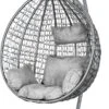 Hangstoel - Ei Stoel - Met Grijze Standaard & Kussens - Tot 125kg