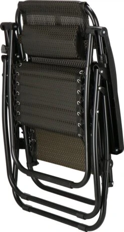 Springos Tuinstoel | Ligstoel | Opvouwbaar | Verstelbaar | Ergonomische Hoofdsteun | Bruin / Zwart -Optimaal Tuinmeubel Winkel 641x1200