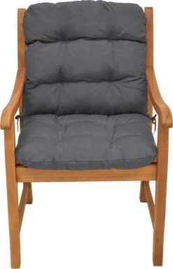 Beautissu Flair NL – Set Van 2 Tuinkussen Lage Rug Antraciet – 100x50 Cm – Zitkussen Matraskussen Voor Tuin Meubelen -Optimaal Tuinmeubel Winkel 772x1200