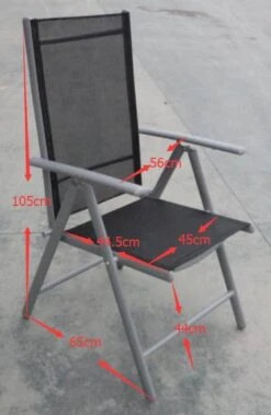 Tuinstoel Standenstoel Aluminium Antraciet 7 Standen Per 2 Stuks -Optimaal Tuinmeubel Winkel 782x1200