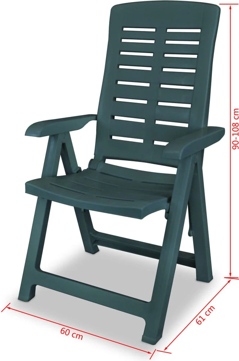 VidaXL 5-delige Tuinset Kunststof Groen 13 VidaXL 5-delige Tuinset Kunststof Groen - Afbeelding 13