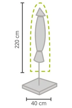 Weersbestendige Parasolhoes - Rond & Vierkant - Max. 3 X 3 M - Grijs / Antraciet - Stokparasol -Optimaal Tuinmeubel Winkel 800x1200 25