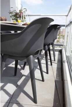 Allibert Akola Tuinstoelen - 2 Stuks -56,5x55x80cm - Donkergrijs -Optimaal Tuinmeubel Winkel 806x1200 1