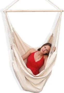 XXL 2 Persoons Hangstoel 185x130 - Zit Hangmat Met Spreidstok Tot 150 Kg - Binnen En Buiten -Optimaal Tuinmeubel Winkel 829x1200