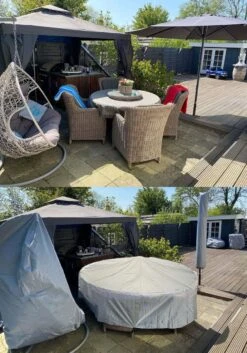 COVER UP HOC - Diamond Hoes Tuinmeubelen- 250x250x90 Cm - Tuinset Beschermhoes Waterdicht Met Stormbanden, Trekkoord En Afwaterings HOCCIE - Zilvergrijze Hoes Tuinmeubels 18 COVER UP HOC - Diamond Hoes Tuinmeubelen- 250x250x90 Cm - Tuinset Beschermhoes Waterdicht Met Stormbanden, Trekkoord En Afwaterings HOCCIE - Zilvergrijze Hoes Tuinmeubels -Optimaal Tuinmeubel Winkel 840x1200