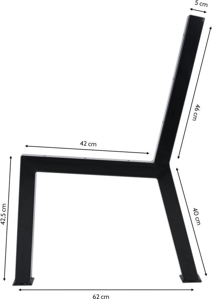 MaximaVida Set Industriële Bankpoten New York- Zwart Gecoat - Maak Zelf Je Bank 3 MaximaVida Set Industriële Bankpoten New York- Zwart Gecoat - Maak Zelf Je Bank - Afbeelding 3