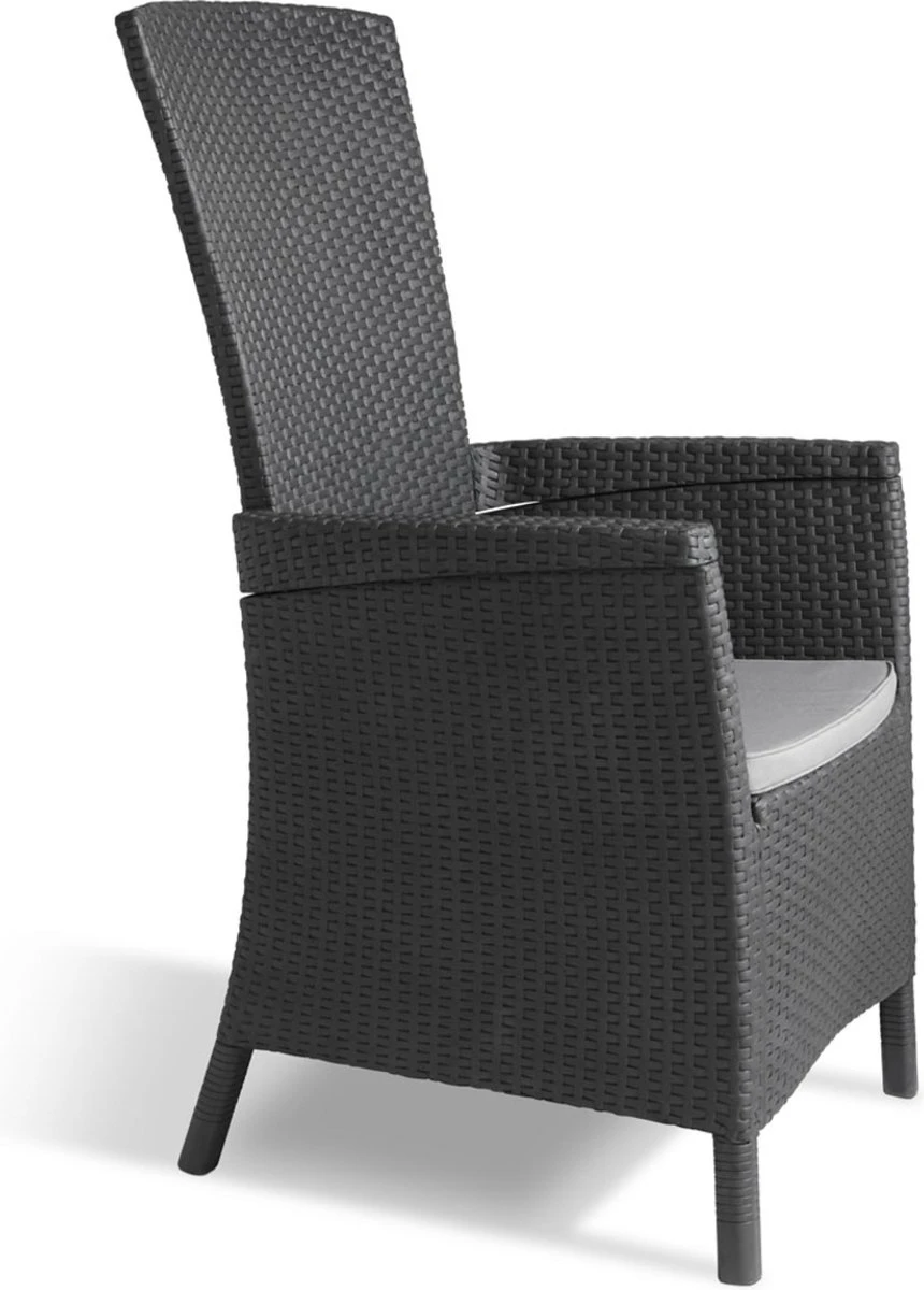 Allibert Vermont Verstelbare Tuinstoel - 64x68x107cm - Grafiet 11 Allibert Vermont Verstelbare Tuinstoel - 64x68x107cm - Grafiet - Afbeelding 11