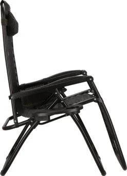 Springos Tuinstoel | Ligstoel | Opvouwbaar | Verstelbaar | Ergonomische Hoofdsteun | Bruin / Zwart -Optimaal Tuinmeubel Winkel 861x1200