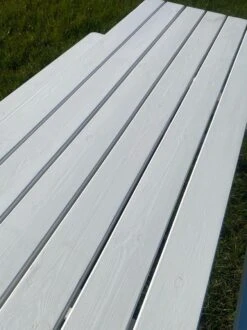 Goedkopepicknicktafels.nl | Witte XL Picknicktafel | Tuintafel 6 Persoons | Wit Gespoten Gedroogd Grenen Hout! -Optimaal Tuinmeubel Winkel 899x1200 8