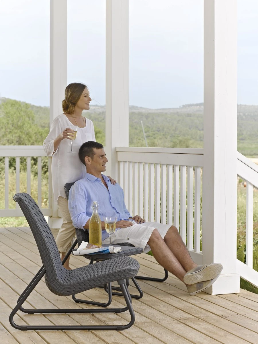 Keter Rio Balkonset - 3 Delig - Grafiet 5 Keter Rio Balkonset - 3 Delig - Grafiet - Afbeelding 5