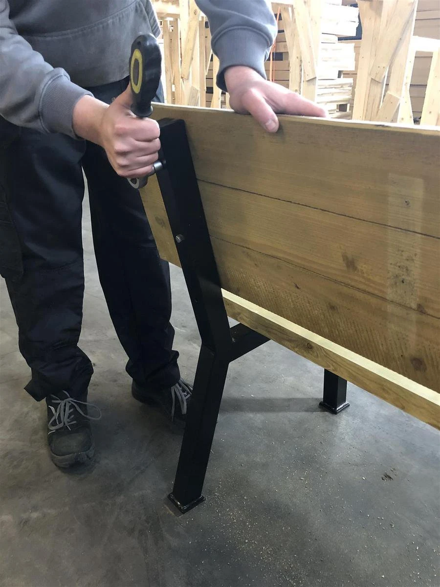 MaximaVida Set Industriële Bankpoten New York- Zwart Gecoat - Maak Zelf Je Bank 7 MaximaVida Set Industriële Bankpoten New York- Zwart Gecoat - Maak Zelf Je Bank - Afbeelding 7