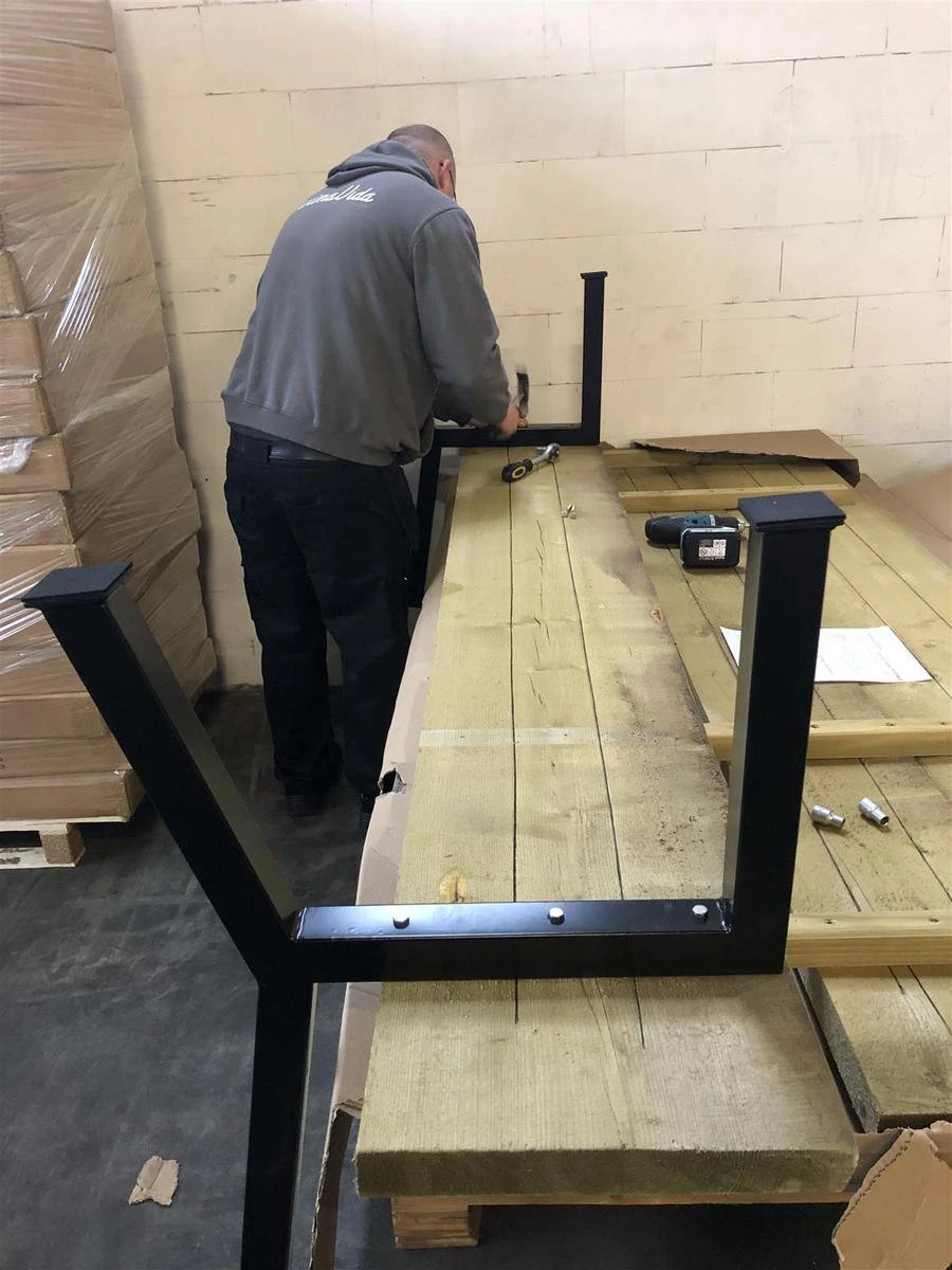 MaximaVida Set Industriële Bankpoten New York- Zwart Gecoat - Maak Zelf Je Bank 8 MaximaVida Set Industriële Bankpoten New York- Zwart Gecoat - Maak Zelf Je Bank - Afbeelding 8