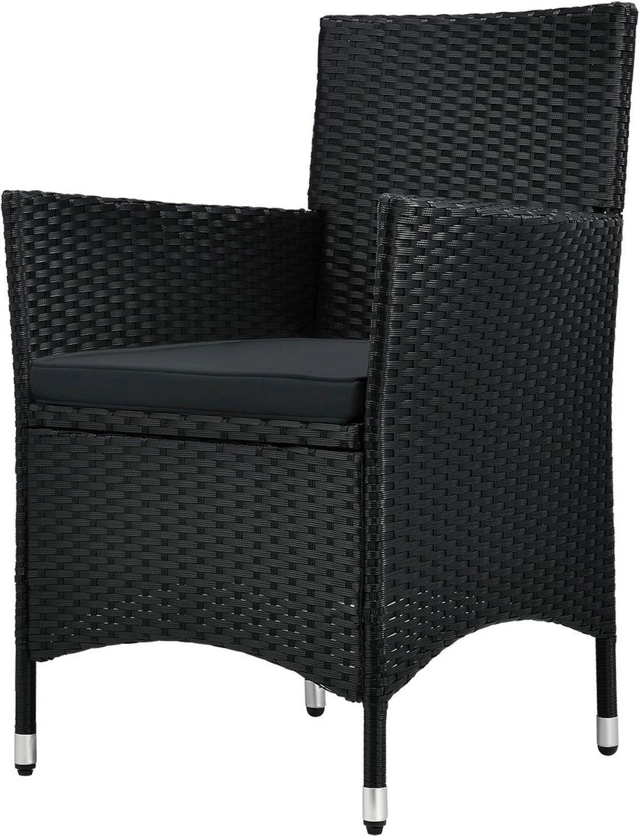 Polyrotan Balkonset - Bayamo - 3-delig - Zwart 3 Polyrotan Balkonset - Bayamo - 3-delig - Zwart - Afbeelding 3