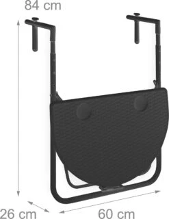 Relaxdays Balkontafel Inklapbaar, Balkon Tafel Rotan, Hangtafel Reling - Zwart 32 Relaxdays Balkontafel Inklapbaar, Balkon Tafel Rotan, Hangtafel Reling - Zwart -Optimaal Tuinmeubel Winkel 926x1200