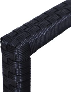 Outsunny Polyrotan Tuinbank 2-zits Parkbank Bank Staal Zwart 867-022 -Optimaal Tuinmeubel Winkel 931x1200