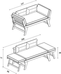 Loungebank Tuin FSC Antraciet – Makkelijk Verstelbaar Lounge Bank Balkon – Tuinbank Lounge Hardhout FSC – Perfecthomeshop -Optimaal Tuinmeubel Winkel 984x1200