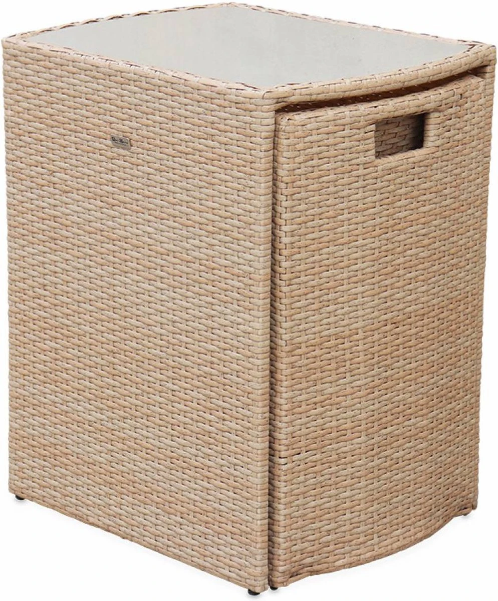 Alice's Garden Balkonset Doppio - 2 Stoelen - Inschuifbaar - Wicker - Beige 3 Alice's Garden Balkonset Doppio - 2 Stoelen - Inschuifbaar - Wicker - Beige - Afbeelding 3