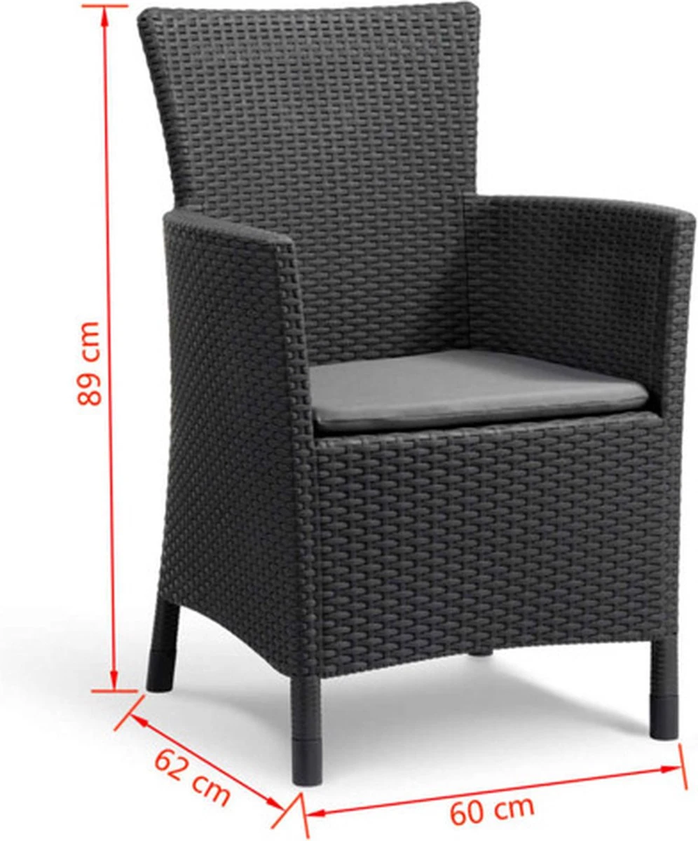 Allibert Iowa Tuinstoel - 60x62x89cm – Grafiet 13 Allibert Iowa Tuinstoel - 60x62x89cm – Grafiet - Afbeelding 13